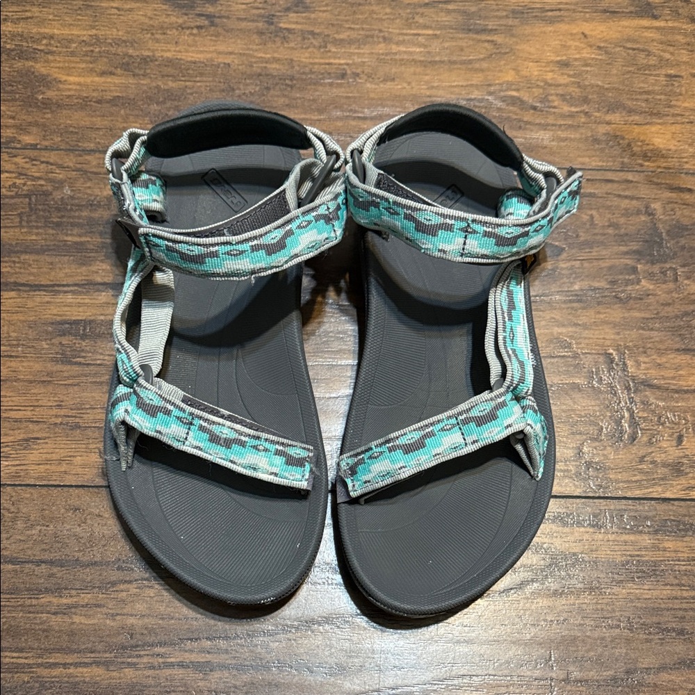 Teva Women's Sandals - Gray with Teal Pattern